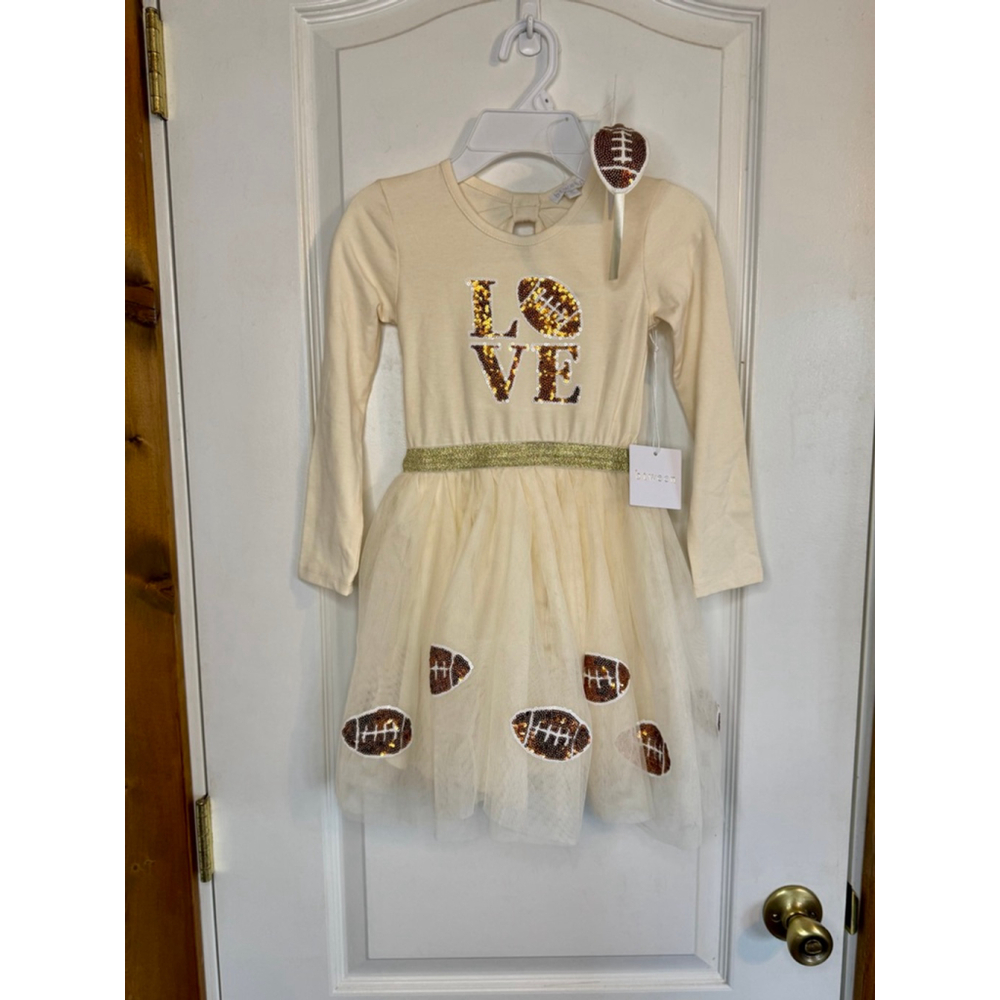 Btween Girls Football Tulle Dress + Headband Set